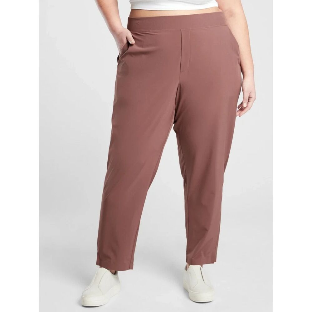 ATHLETA Mauve Brooklyn Mid Rise Ankle Pants Size 26